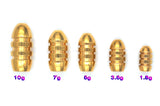 30pc Brass Bullet Sinkers 5-10g