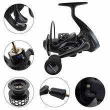 Cargar imagen en el visor de la galería, Dark Carbon Aluminium Fishing Reel 1000-7000
